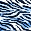 1/2 Sheet - Blue Zebra Print Birthday - D24124 - 2D Edible Cake/Cupcake Party Topper - D24124 view 1
