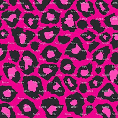 1/2 Sheet - Magenta Leopard Print Birthday - D9779 - 2D Edible Cake/Cupcake Party Topper