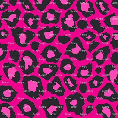 1/2 Sheet - Magenta Leopard Print Birthday - D9779 - 2D Edible Cake/Cupcake Party Topper