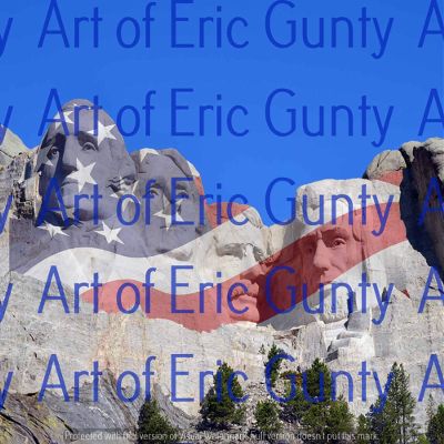 1/2 Sheet - Mount Rushmore Birthday - D20622 - 2D Edible Cake/Cupcake Party Topper