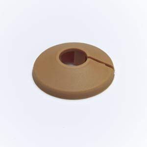 10 x Pipe Collar/Rose Light Brown Plastic to FIT 15mm Pipes
