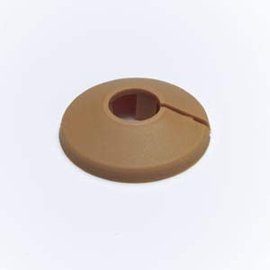 10 x Pipe Collar/Rose Light Brown Plastic to FIT 15mm Pipes