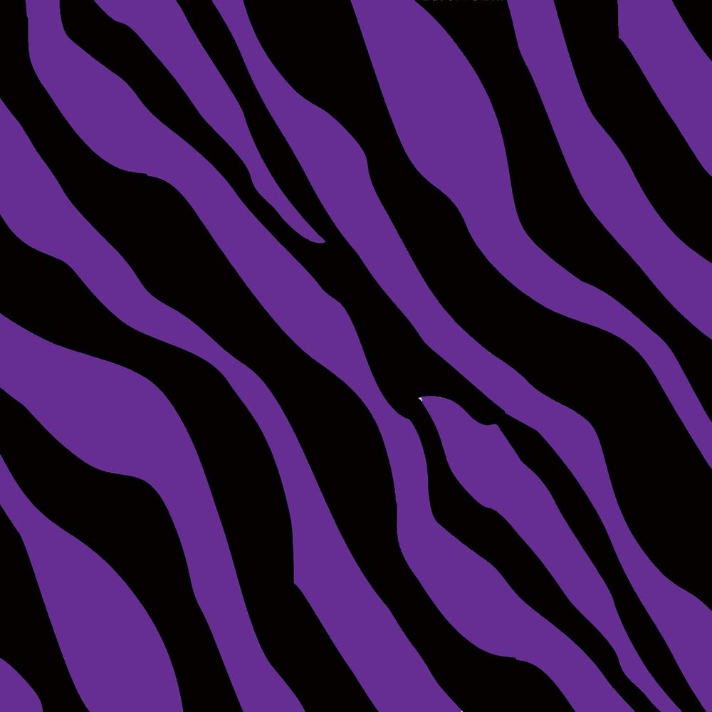 1/2 Sheet - Large Purple Zebra Print Birthday - D10084 - 2D Edible Cake/Cupcake Party Topper