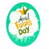 1/4 Sheet - April Fools Day Birthday - D22336 - 2D Edible Cake/Cupcake Party Topper - D22336 view 1