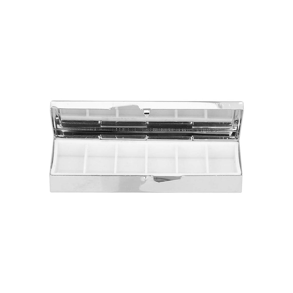 Healifty Stainless Steel Pill Organizer Box Waterproof Pill Box Dispenser Holder Container for for Outdoor Travel Camping