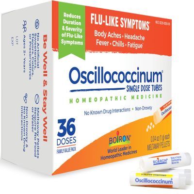 Boiron Oscillococcinum Homeopathic Medicine for flu-Like Symptoms, White, 36 Count