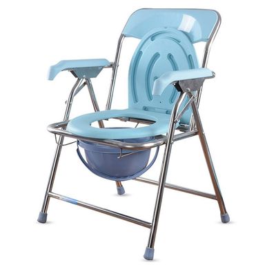 Folding Commode Chair Elderly,Bedroom Chair with Built in Commode Seat Household Non-Slip Bath Chair,for Pregnant Woman