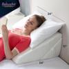 Wedge Pillow for Sleep Apnea, 12 Inch Adjustable Height Bed Wedge Pillow for Headboard, Gerd, Acid Reflux Relief, Snoring, and Post Surgery Recovery. Bed Pillow for Sitting Up in Bed view 2