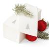 By Madee: 50 Pack Premium Christmas Napkins Disposable | Disposable Hand Towels for Bathroom | Linen Like Elegant Holiday Napkins for Unforgettable Celebrations | Made in Airlaid Paper (Silver Tree) view 1