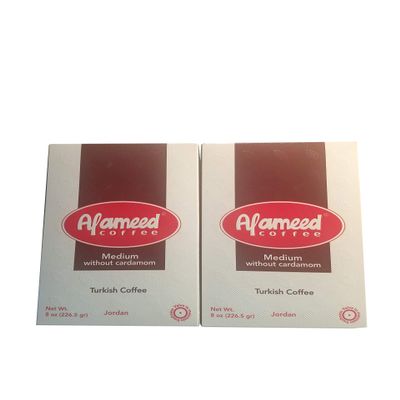 Al Ameed Coffee (Medium Roast with Cardamom, Pack - 2) (Medium Roast without Cardamom)