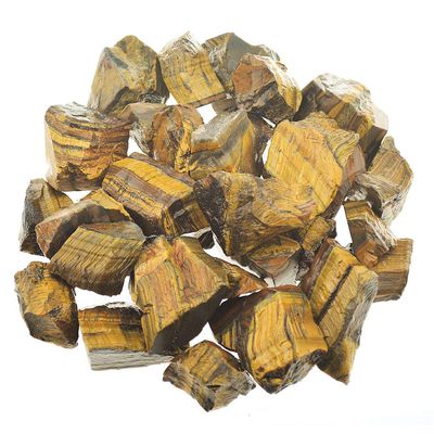 1lb Bulk Tiger's Eye Rough Stones Large 1" Natural Raw Stones for Tumbling, Cabbing, Fountain Rocks, Decoration, Polishing, Wire Wrapping, Wicca and Reiki