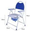 XWZJY Homecare Commode Chair Folding Bath Toilet Seat Pregnant Bath Stool with Safety Steel Frame,Tool-Free Assembly for Seniors, Disabled view 2