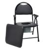XWZJY Lightweight Obesity Bedside Commode Chair Folding Portable Toilet Elderly Shower Bench with Non-Slip Handles and Bucket Tool-Free Assembly view 1