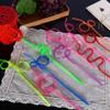 10pcs/set Crazy Curly Straws, Creative Colorful PVC Straw Crazy Curly Loop Coloured Drinking Straws for Birthday Party, Partying Accessories view 2