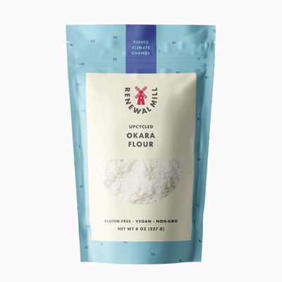 Renewal Mill Okara Flour 8 oz, Non-GMO, Organic, Gluten-Free, 20 g of Fiber, 7 g of Protein, 3 g net carbs I Upcycled Ingredient, Perfect for Gluten-Free Baking & Keto Baking