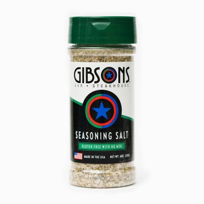 Gibsons Steakhouse Seasoning Salt (6 Ounce Jar) Original Cooking & Grilling Blend of Spices & Seasonings (Salt, Onion & Garlic) - No MSG & Gluten Free