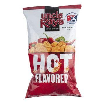 Potato Chips Hot 4.5 oz Uncle Ray's, Case of 10