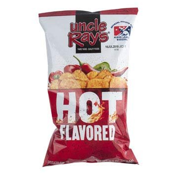 Potato Chips Hot 4.5 oz Uncle Ray's, Case of 10