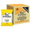 Pipers Crisps Lye Cross Cheddar & Onion 40g (Pack of 24) view 1
