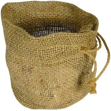 11" x 9" x 6" Burlap Garden Tote Bag Round Bottoms (10 Pack)