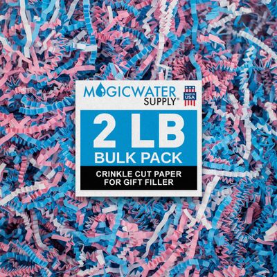MagicWater Crinkle Cut Paper for Gift Baskets - 2LB - Baby Blend - Perfect for Shredded Paper Filler, Basket Filler, Gift Boxes, Bridesmaid Gifts, Christmas Stuffers & More  Ideal for All Occasions