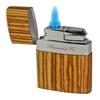 Brizard & Co Venezia Wood Wrapped Single Jet Fleur de Lis Flame Lighter (Zebrawood) view 1