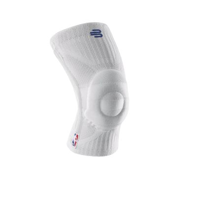 Bauerfeind Sports Knee Support NBA - Officially Licensed Basketball Knee Brace - Relief and Stabilization - Targeted Compression - Lightweight & Durable - White, Medium