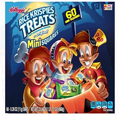 Kellogg's Rice Krispies Treats Original Marshmallow Mini Squares 60ct Halloween - Pack of 1
