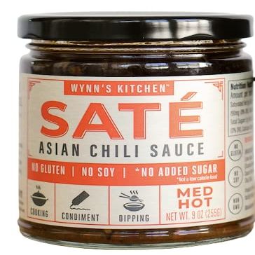 Wynn's Kitchen Sate Asian Chili Sauce (KETO, Sugar Free, Paleo, All Natural Ingredients, No MSG, Gluten Free)