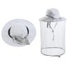 Bee Keeping Beekeeper Veil hat gnats Insect Bug Mosquito Fishing Gardening Cap with Head net Netting mesh Hood for Men Women Light Gray view 1