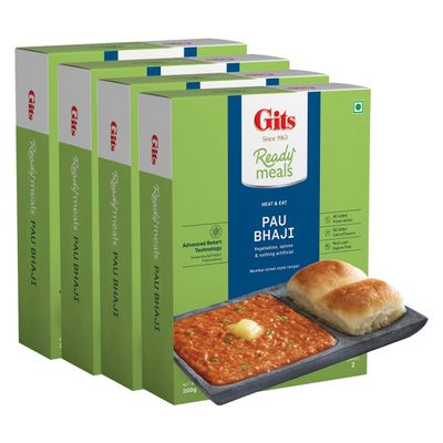 Gits Ready to Eat Pav Bhaji, 300g (Pack of 4)