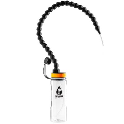 Giraffe Bottle Tower Hands Free Drinking System, Clear Tritan Bottle (length 25 in / 63 cm)