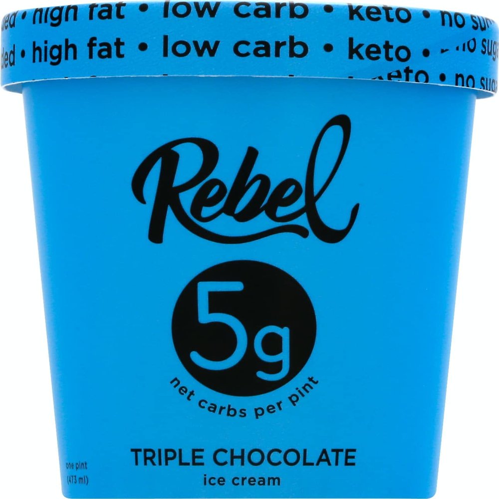 Rebel Ice Cream - Low Carb, Keto - Triple Chocolate (8 Count)