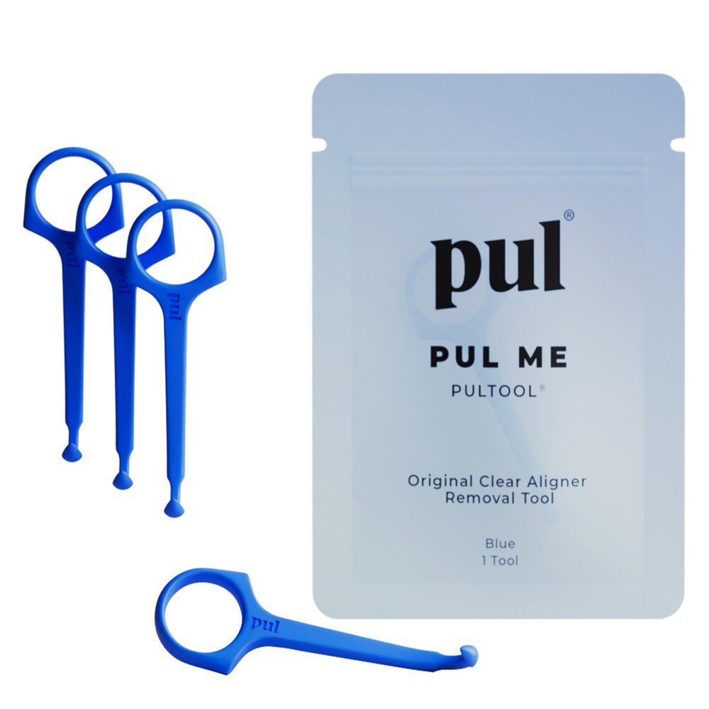 PUL Pack of 4 Aligner Removal Tool  Invisalign Remover Tool & Retainer Hook for Clear Aligners, Trays & Night Guards  Reusable Invisalign Accessories, Aligner Hooks & Retainer Removal Hook  Blue