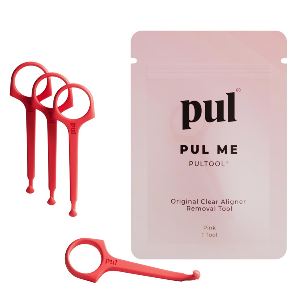 PUL Pack of 4 Aligner Removal Tool  Invisalign Remover Tool & Retainer Hook for Clear Aligners, Trays & Night Guards  Reusable Invisalign Accessories, Aligner Hooks & Retainer Removal Hook  Pink