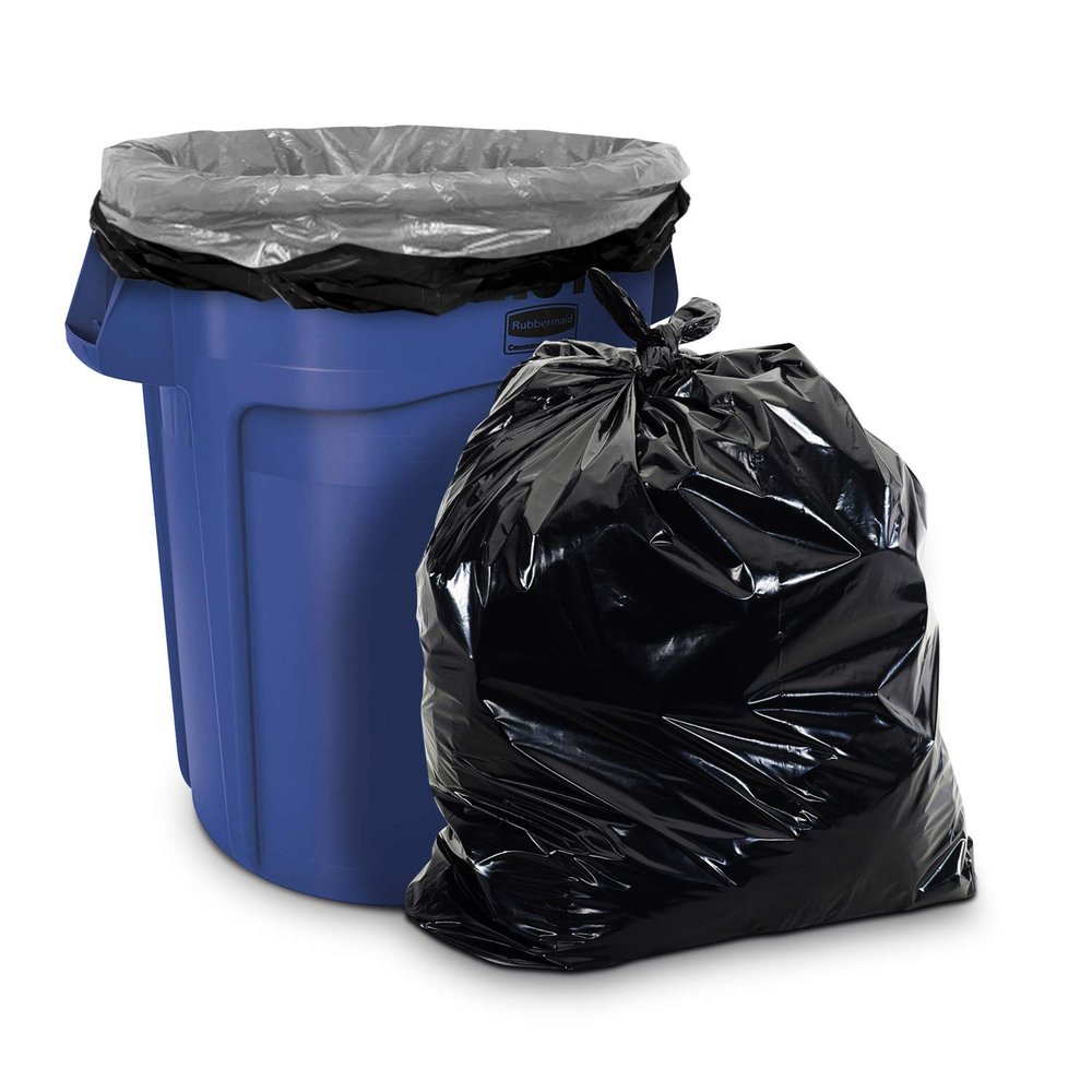 Aluf Plastics CXP SERIES 40 - 45 Gallon Trash Can Bags (100 Count) - 40" x 47" - Thick 1.5 MIL (Equivalent) Black Trash Bags for Contractors, Outdoor, Industrial, Commercial, Recycling and More