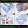 100 Pack Resealable Mylar Bags Smell Proof Pouch Aluminum Foil Packaging Plastic Ziplock Bag,Small Mylar Storage Bags For Candy,Jewelry,Screw,3x4.64inch,Holographic Rainbow Color view 4
