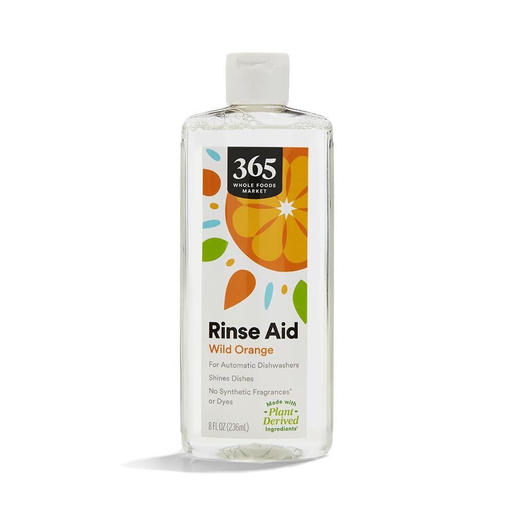 365 by Whole Foods Market, Rinse Aid for Automatic Dishwashers, Wild Orange Scent, 8 Fl Oz