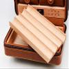 CIGAR IN STYLE Brown Leather Ceder Wood Cigar Humidor Travel Case Holder with Cutter Gift Set view 4