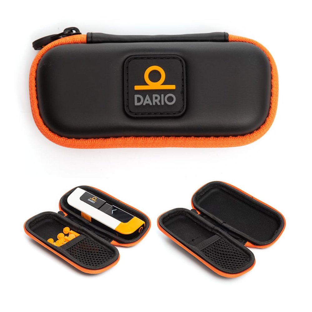 DARIO Diabetes Travel Case Bag  For Glucose Monitor Kit & Other Diabetic Supplies (Small, Black)
