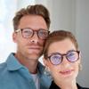 OPULIZE MET Blue Light Blocking Reading Glasses for Women Men, Slim Round Frame with Scratch Resistant and Spring Hinges, Computer Glasses with Anti-Reflective, Brown,Clear +2 (Pack of 2) view 3