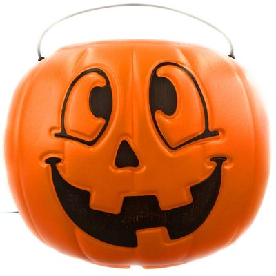AMLOID CORP. Halloween Orange Pumpkin Candy Tote Bucket