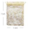 100 Pcs 5x7 inch Gift Wrap Bags Gold Rattan, Organza Sheer Clear Tulle Fabric, Drawstring Mesh Bags for Baby Shower Favor, Jewelry, Birthday Party Favor,Sachet,Christmas Favour,Craft Business,Jewelery view 3