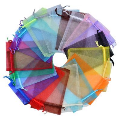 100pc 4x6 inches Gifts Wrap Bags Mixed Color,Organza Sheer Fabric,Drawstring Pouches for Baby Shower Favor,Jewelry,Christmas Ornament,Valentine Day,Bathroom Craft Soaps,Accessories Set,Hotel,Bracelets