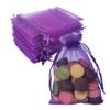 100 Pieces 4x6 inches Gift Wrap Bags Purple, Organza Sheer Fabric,Drawstring Classy Present Bags for Baby Shower Favor,Candy,Christmas Favour,Sample Packing Decorative,Handmade Soap,Merchandise,Makeup view 1