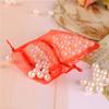 100 Pc 5x7 inch Gift Wrap Bags Red,Organza Sheer Fabric,Drawstring Glossy Pastel Treat Bags for Baby Shower Favor,House Party Favors,Bridal Shower Favor,Lipsense Holder,Xmas,Tea,Cookies,Chocolate view 4