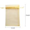100pcs 4x6 inch Gifts Wrap Bags Gold, Organza Sheer Fabric Bulk, Drawstring Reusable Recycled Pouch for Baby Shower Favor, Craft Business, Beach, Standard Size Elegant Business Card, Cute Little Toy view 3