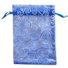 100 Pieces Per Pack 5x7 inch Gift Wrap Bags Blue Rattan, Organza Sheer Transparent Fabric, Drawstring Treat Bags for Baby Shower Favor, House Party Favors, Bridal Shower Favors, Lipsense Holder, Toys view 1
