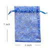 100 Pieces Per Pack 5x7 inch Gift Wrap Bags Blue Rattan, Organza Sheer Transparent Fabric, Drawstring Treat Bags for Baby Shower Favor, House Party Favors, Bridal Shower Favors, Lipsense Holder, Toys view 2