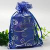 100 Pieces Per Pack 5x7 inch Gift Wrap Bags Blue Rattan, Organza Sheer Transparent Fabric, Drawstring Treat Bags for Baby Shower Favor, House Party Favors, Bridal Shower Favors, Lipsense Holder, Toys view 4